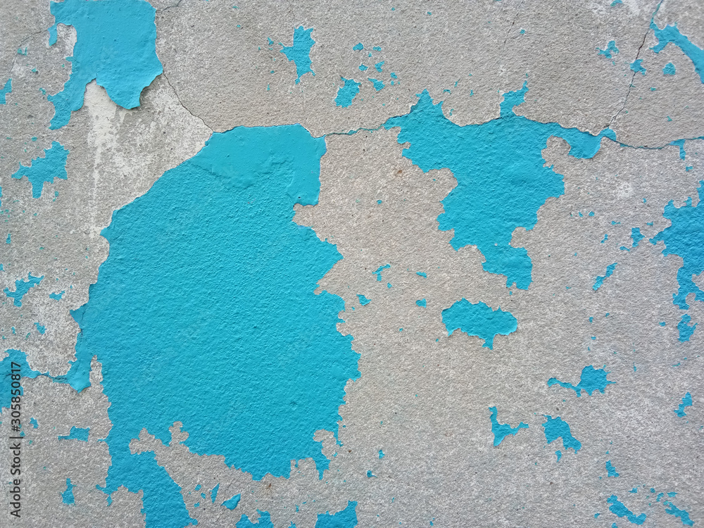 Fototapeta premium Exterior paint deteriorates on old cement floor