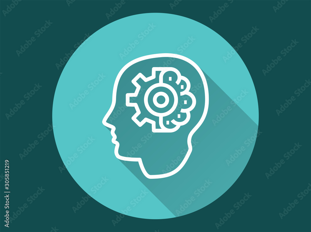 Machine learning icon for graphic and web design. Machine learning icon for graphic and web design.