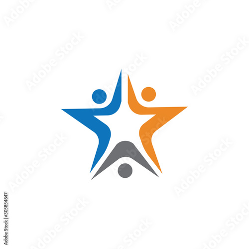 star succes people icon and symbols temlplate