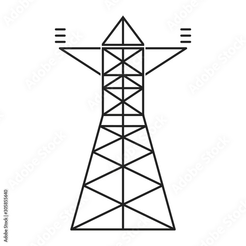 Electric tower. Electricity icon suitable for info graphics, websites and print media and interfaces. Vector illustration.