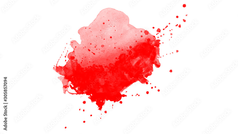 Blood splash brush isolated on white background