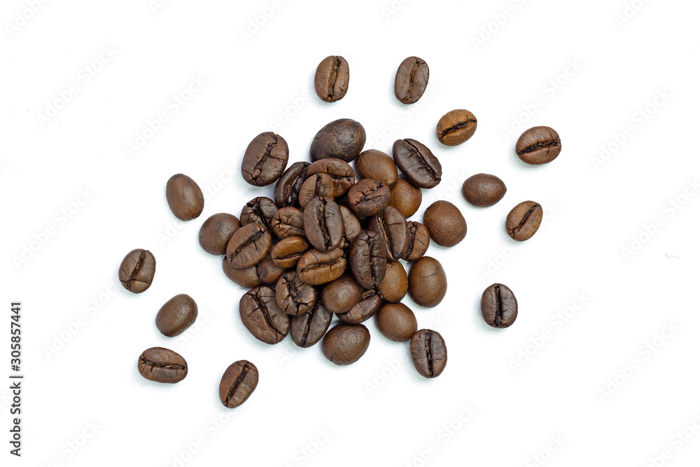 Obraz premium coffee beans isolated on white background