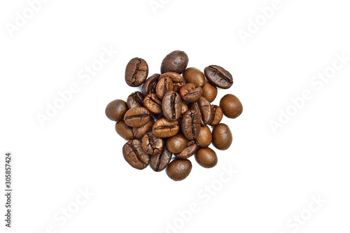 coffee beans on white background