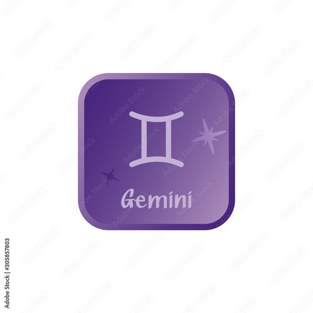Gemini zodiac sign vector illustration Gemini zodiac sign vector illustration