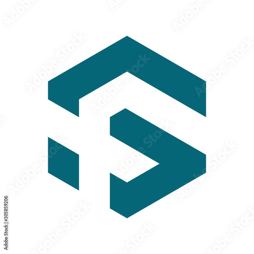 Creative Innovative Initial Letter SF logo template