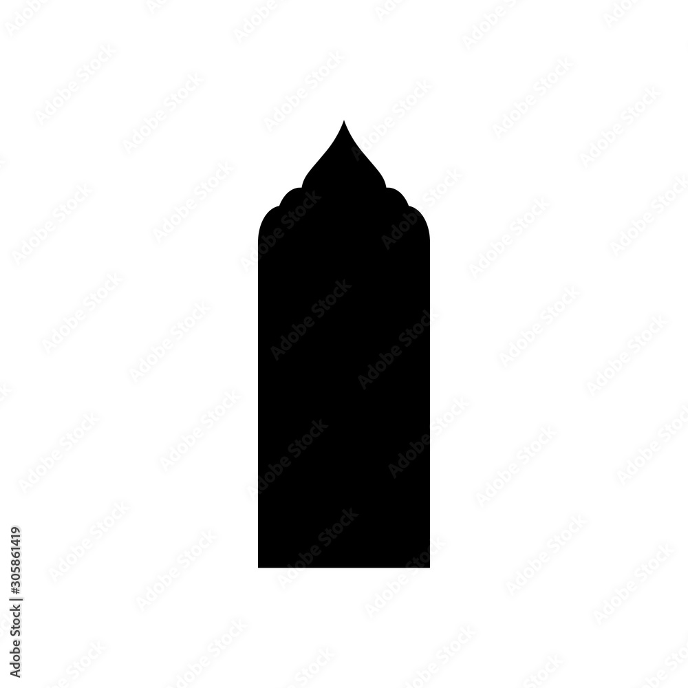 Door mosque icon design template vector illustration isolated Door mosque icon design template vector illustration isolated