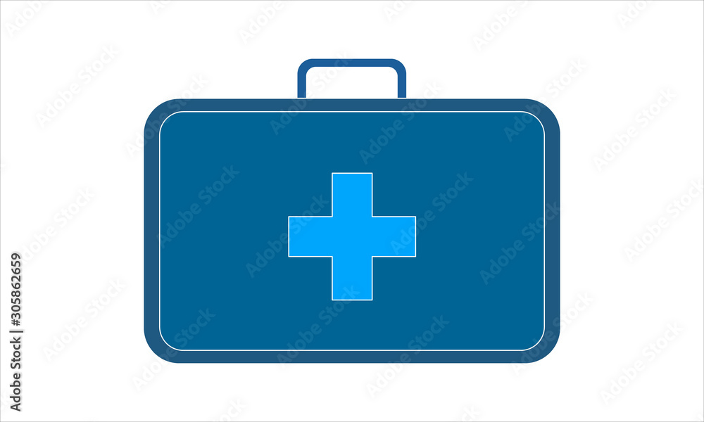 First aid kit box icon for medical and emergency supplies First aid kit box icon for medical and emergency supplies