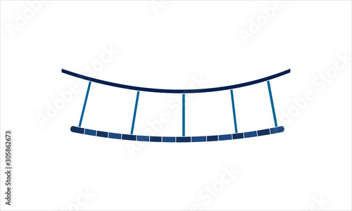 Fotografia, Obraz Bridge icon on white background vector image