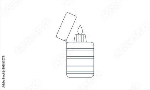 Lighter icon for camping and survival purposes