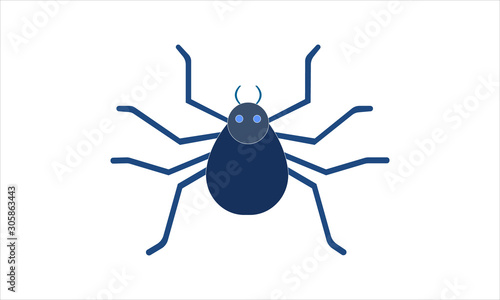 Spider vector icon isolated on white background, Spider logo concept photo