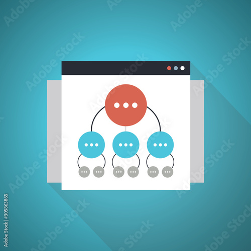 Sitemap optimization linear icon. Site organization. Thin line illustration. Web site map optimization.
