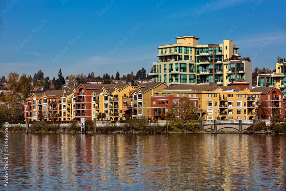 Residential District at the waterfront of New Westminster Downtown