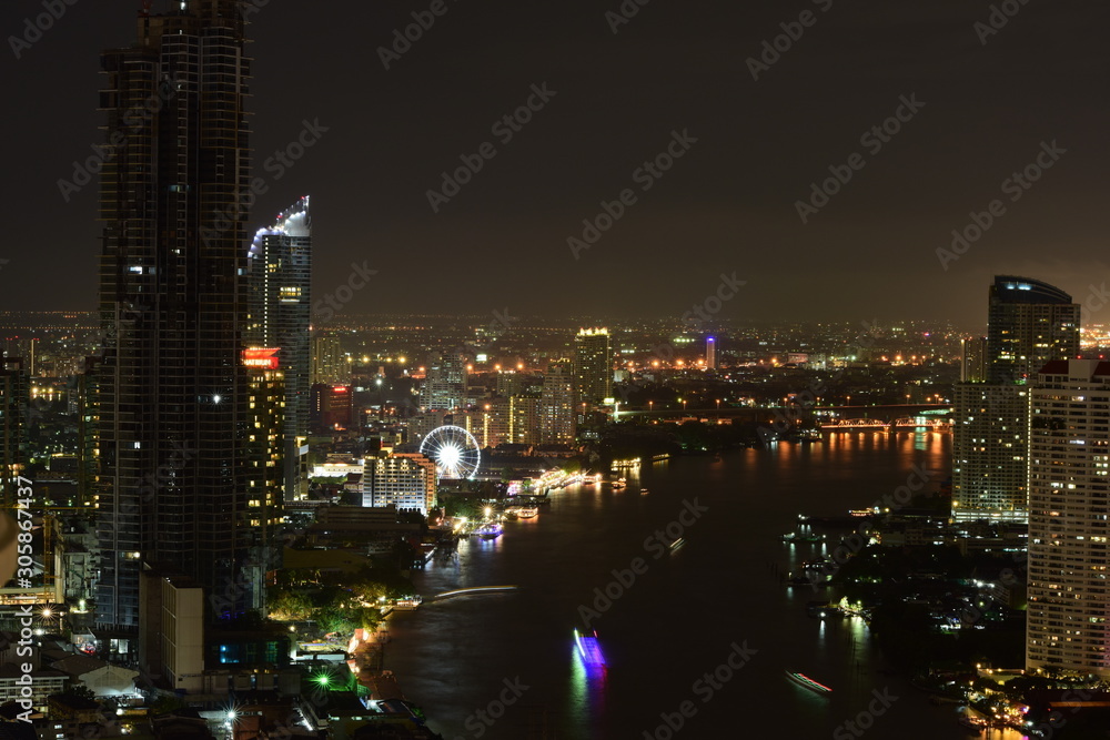 Obraz premium Modern city at night