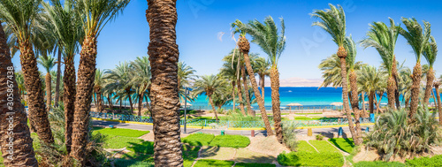 Gardening AreaAl Ghandour Beach in Aqaba (panoramic)