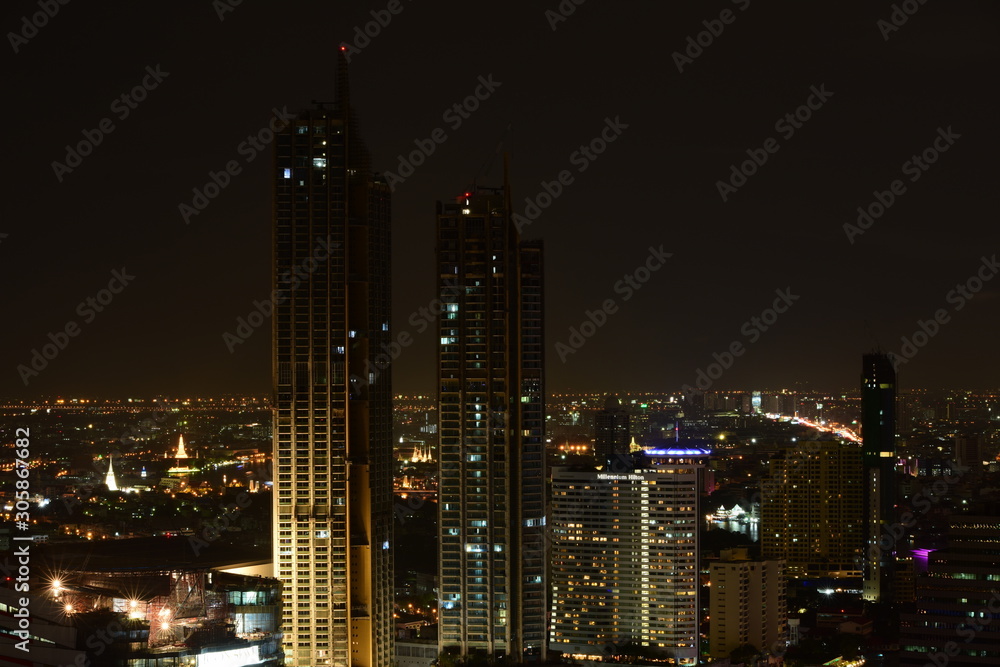 Modern city at night 