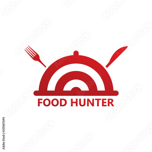 Food Hunter Logo Template Design