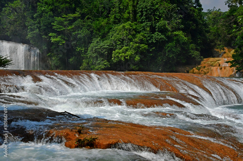 Tumbala; United Mexican States - may 16 2018 : cascades of Agua Azul photo