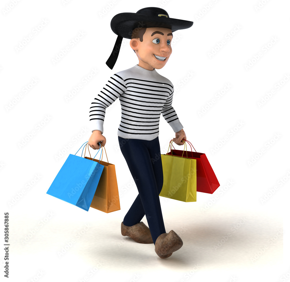 Fun 3d cartoon breton character Fun 3d cartoon breton character