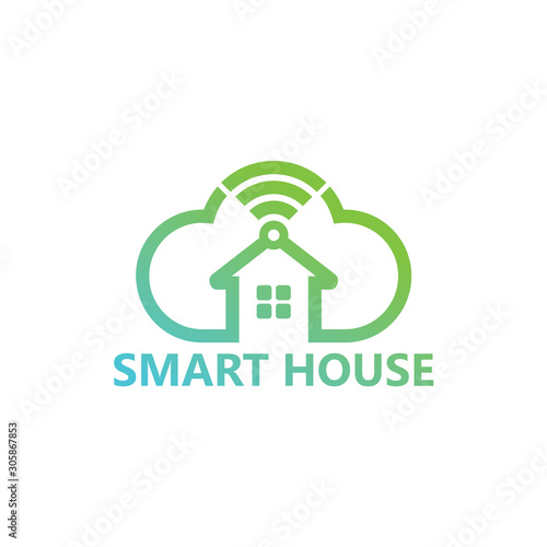 Smart House Logo Template Design