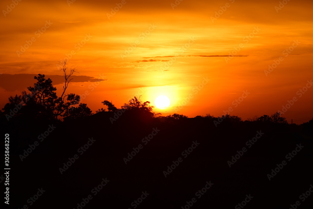 A view of the sky, mist, mountain view in the morning before dawn, looking up from the peak.Sunrise in the morning at the high hill A view of the sky, mist, mountain view in the morning before dawn, looking up from the peak.Sunrise in the morning at the high hill