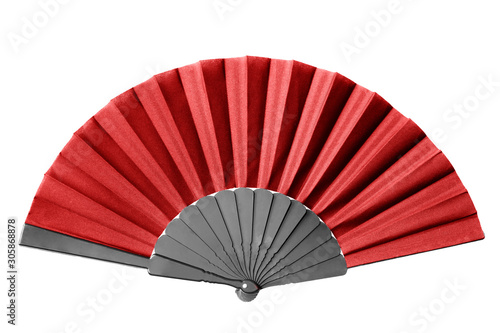 Red fan isolated