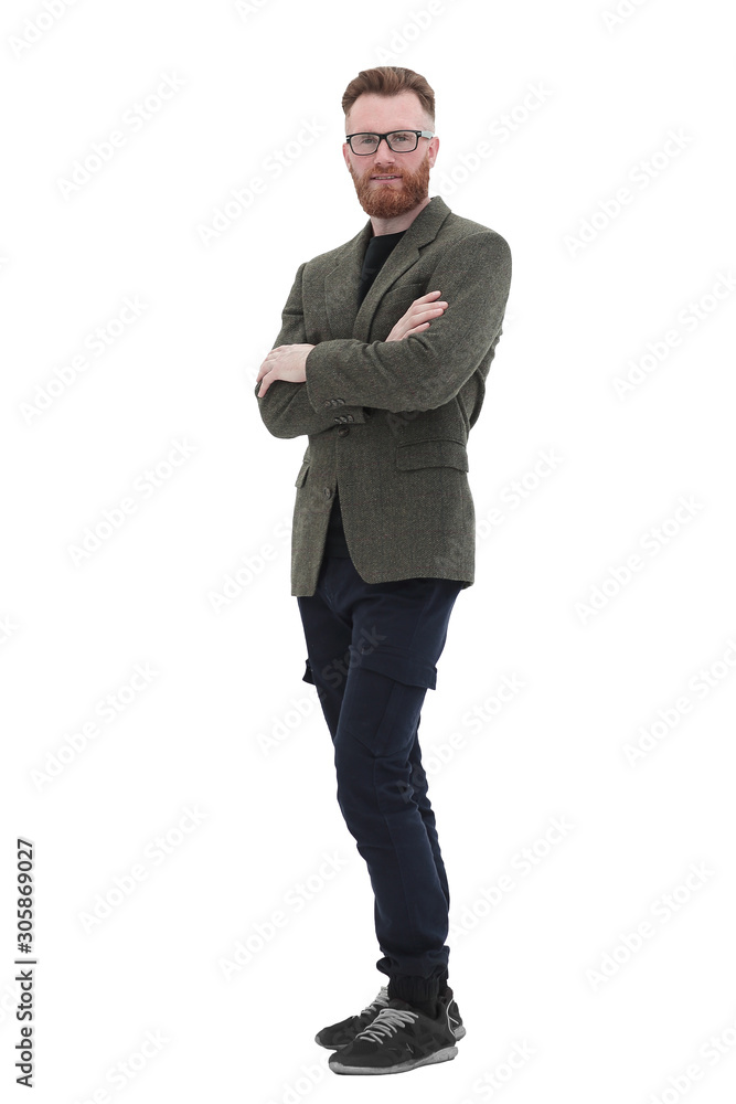 in full growth. successful business man . isolated on white in full growth. successful business man . isolated on white