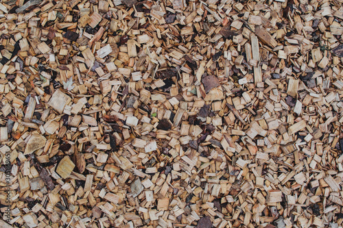 abstract texture wood chips as background, playground coating 
