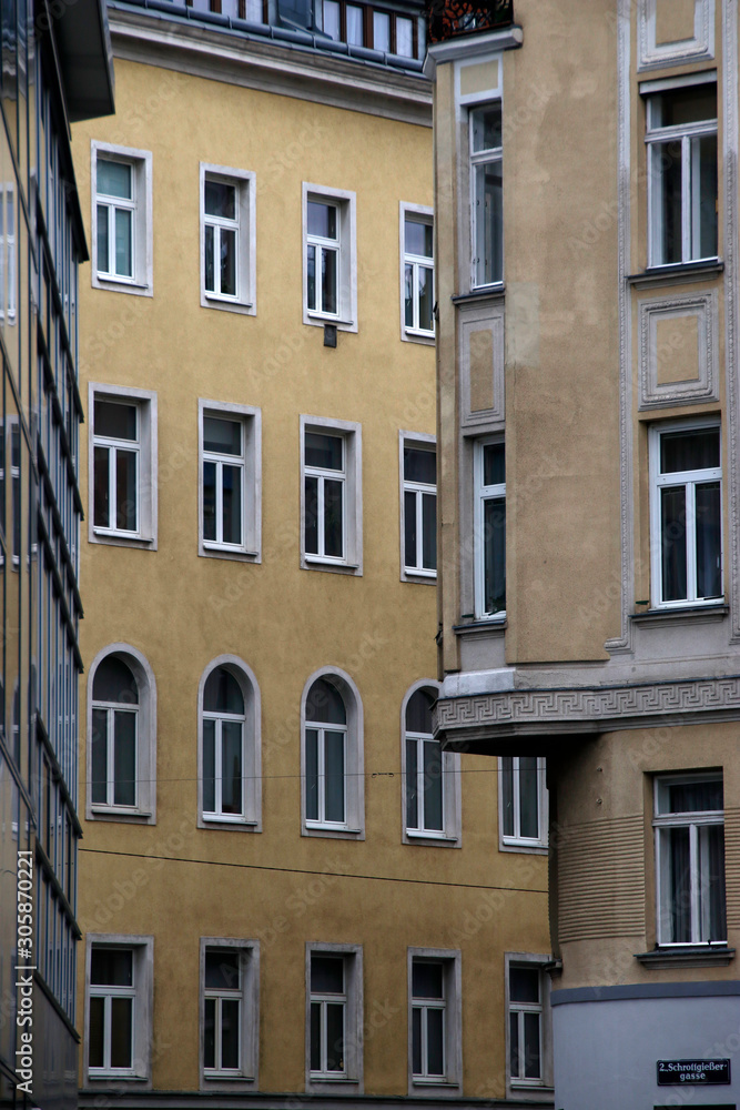 Facade of a building in Vienna