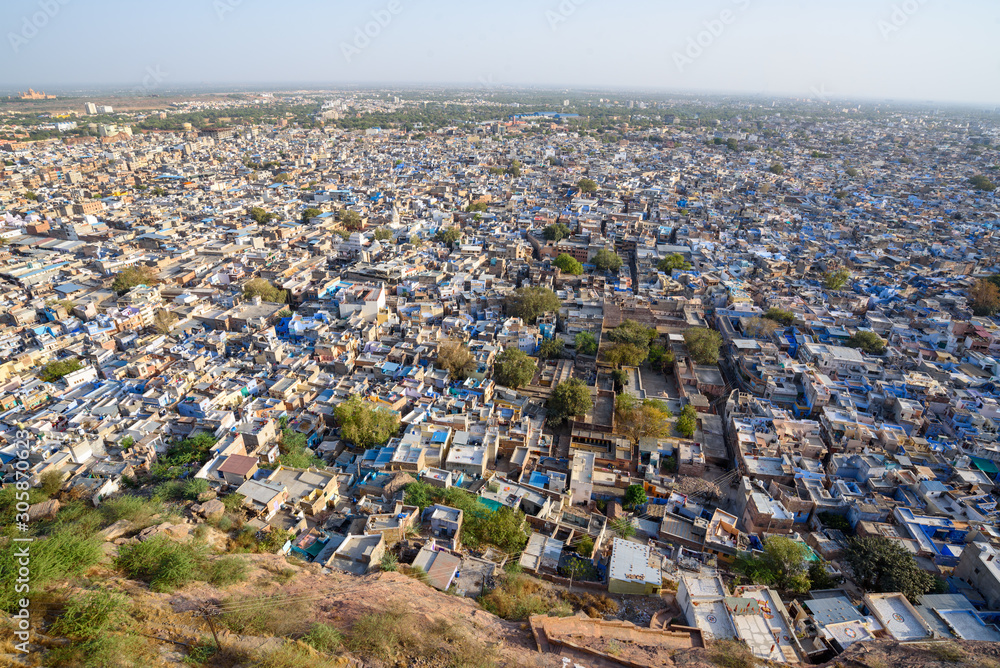 Jodhpur - The Blue City, view from Mehrangarh Fort, Rajasthan, India