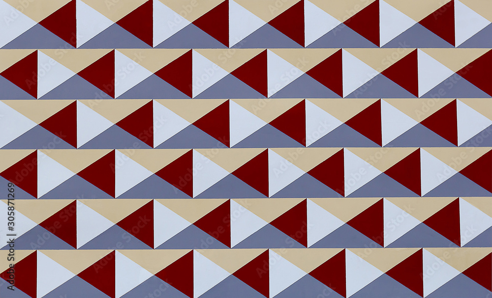 Background of triangles of red, white, gray and beige colors. Background of triangles of red, white, gray and beige colors.