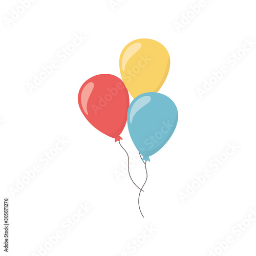 Isolated balloons icon vector design
