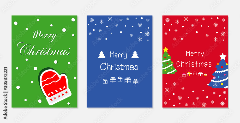 Set of christmas greeting cards.vector esp10