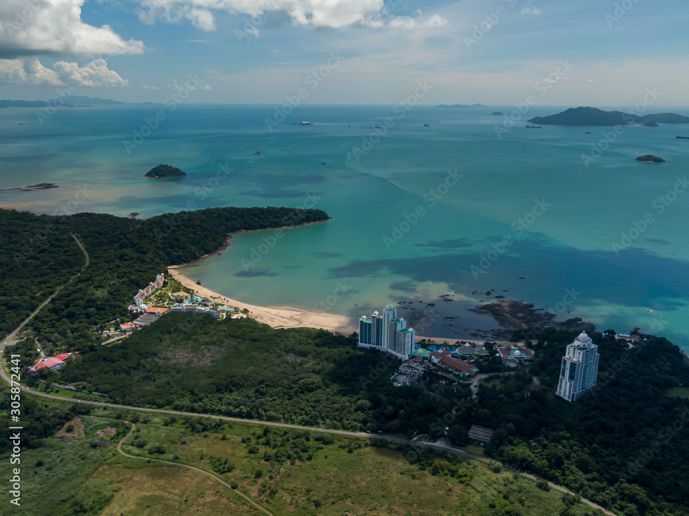 Beautiful aerial view of Playa Bonita  Panama