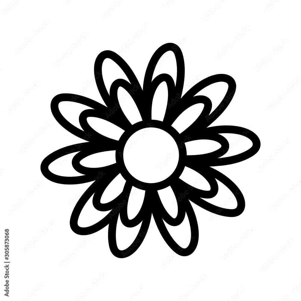 Isolated flower ornament vector design Isolated flower ornament vector design