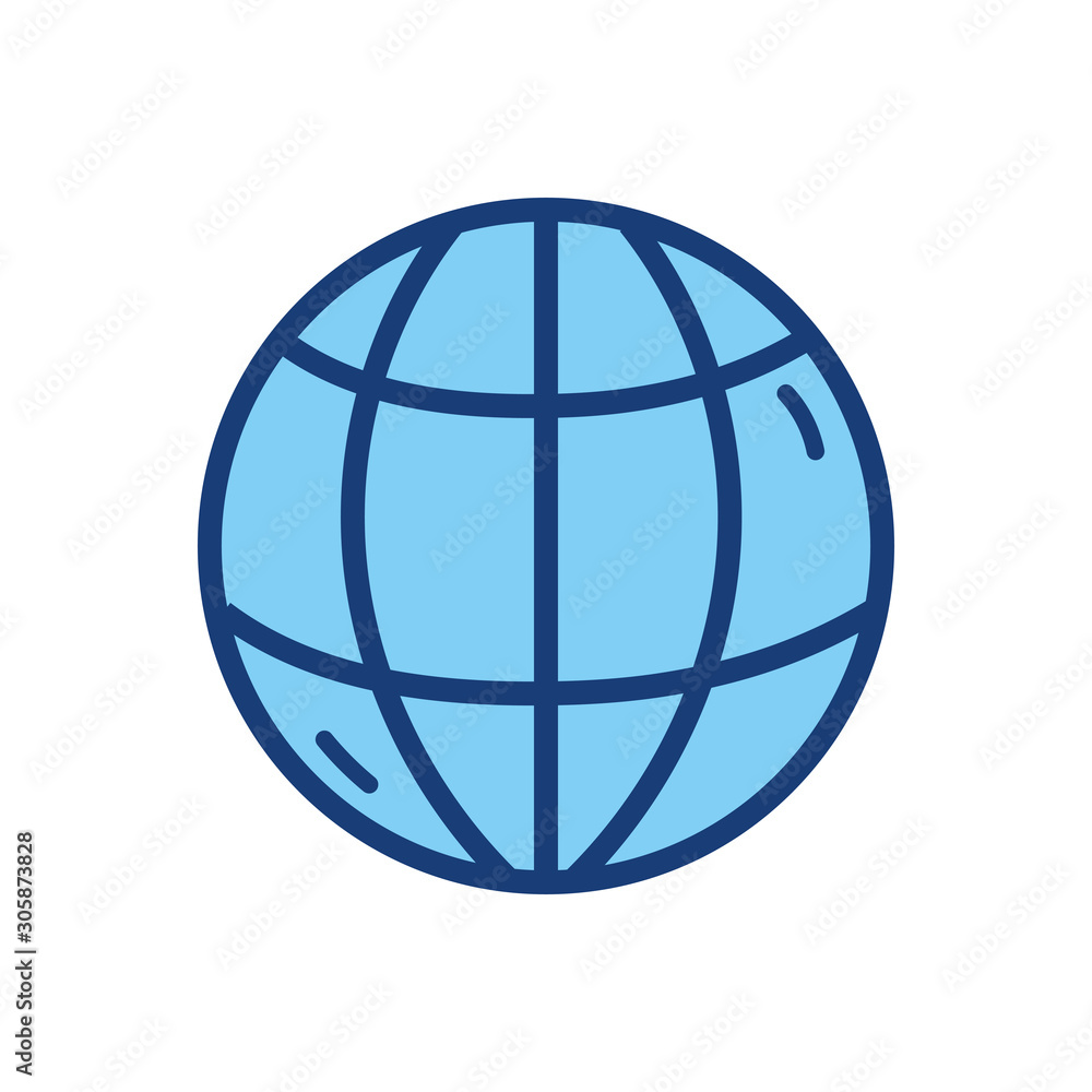 Isolated global sphere icon vector design Isolated global sphere icon vector design