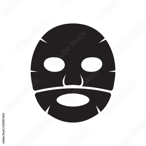 Facial mask flat icon.