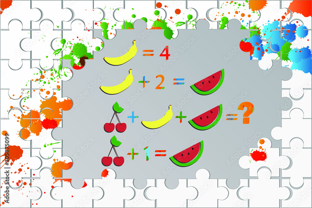 Counting games for kids and adults. Educational math game. Result ...
