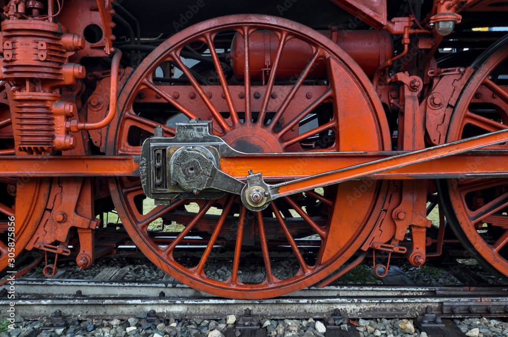 Dampflokomotive Deutschland Schwungrad Antrieb Technik Gestänge Gewicht Pleuel 