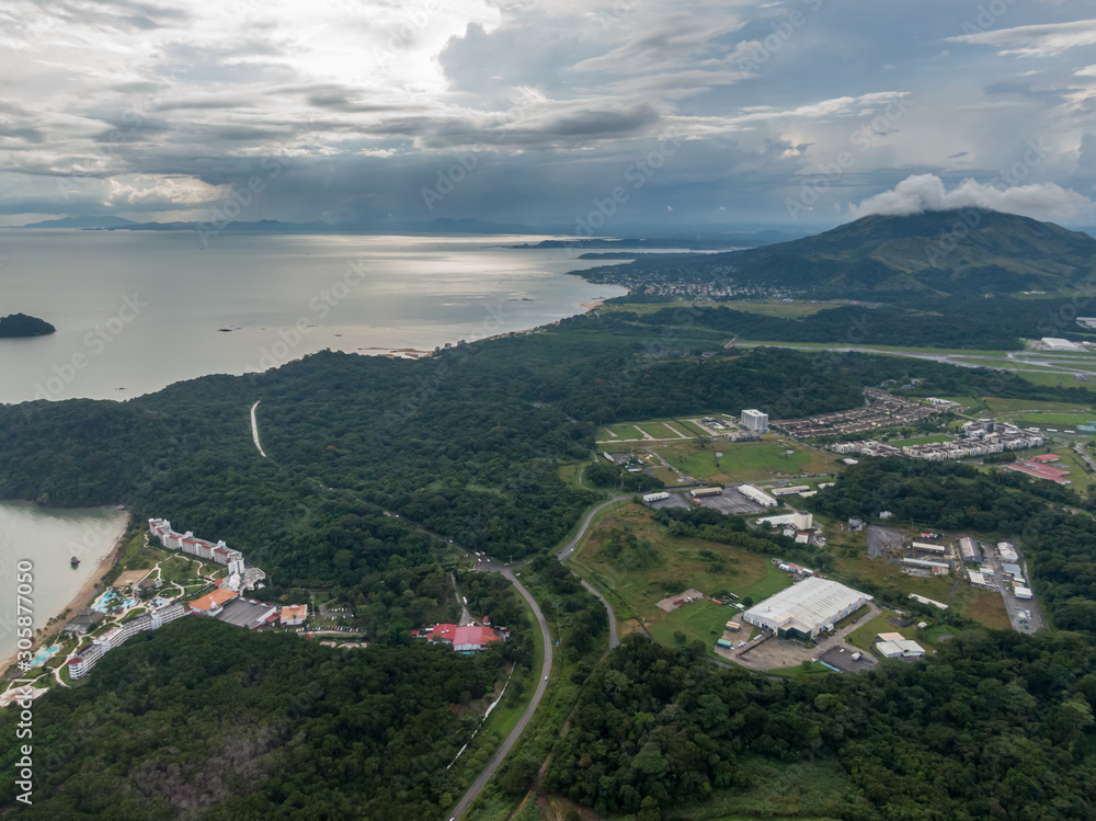 Beautiful aerial view of Playa Bonita  Panama