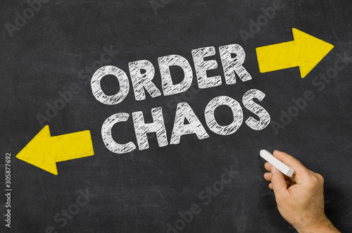 Order or Chaos written on a blackboard