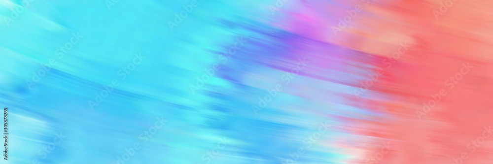 Obraz premium speed blur background with light sky blue, light coral and medium turquoise colors
