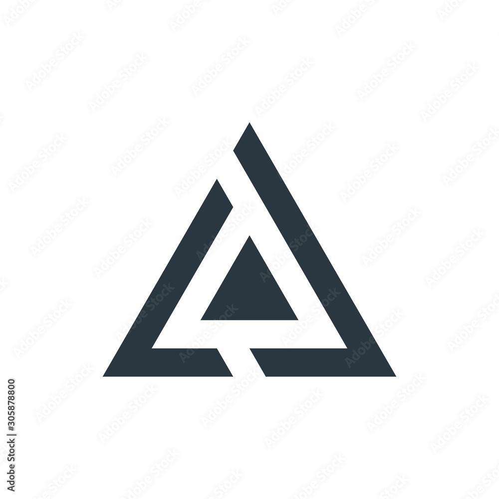 Two Triangle tech business logo design template. Stock Vector illustration isolated on white background. Two Triangle tech business logo design template. Stock Vector illustration isolated on white background.