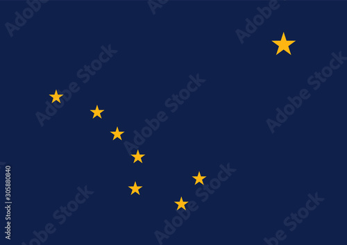 Alaska state flag. Simple flat vector stock illustration eps10
