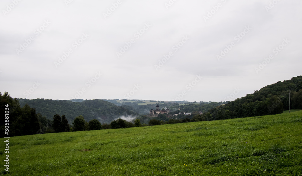 castle Sovinec in the mists, Czech republic castle Sovinec in the mists, Czech republic