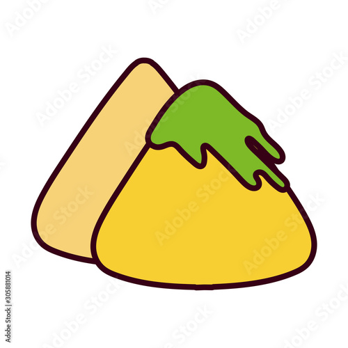 Isolated mexican nachos vector design