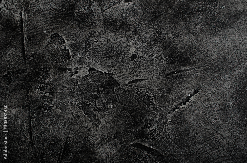 Naklejka premium Black marble or cracked concrete background (as an abstract black background or marble or concrete texture)