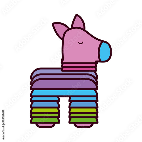 Isolated mexican pinata vector design