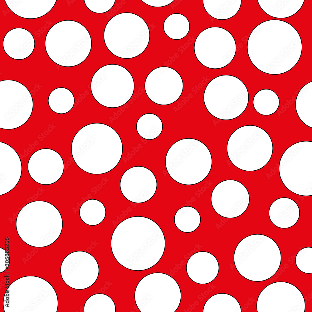 Red and white seamless pattern print background