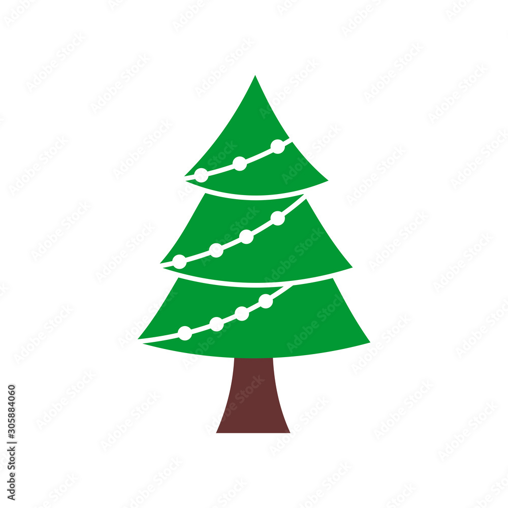 Obraz premium Christmas tree icon vector design symbol