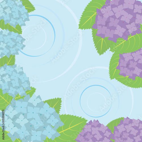 梅雨フレーム(枠ナシ・ベクター）